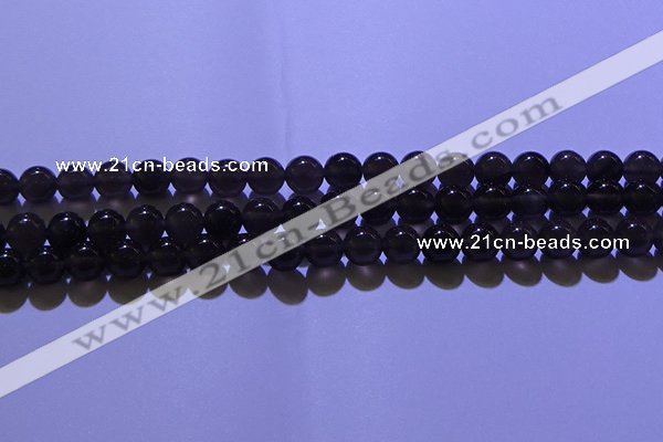 COB702 15.5 inches 8mm round ice black obsidian beads wholesale