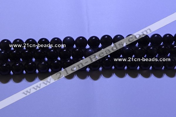 COB703 15.5 inches 10mm round ice black obsidian beads wholesale