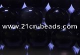 COB704 15.5 inches 12mm round ice black obsidian beads wholesale