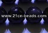 COB706 15.5 inches 16mm round ice black obsidian beads wholesale