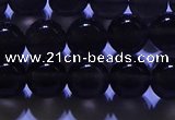 COB712 15.5 inches 8mm round ice black obsidian beads wholesale