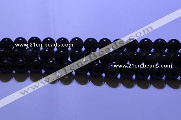 COB713 15.5 inches 10mm round ice black obsidian beads wholesale