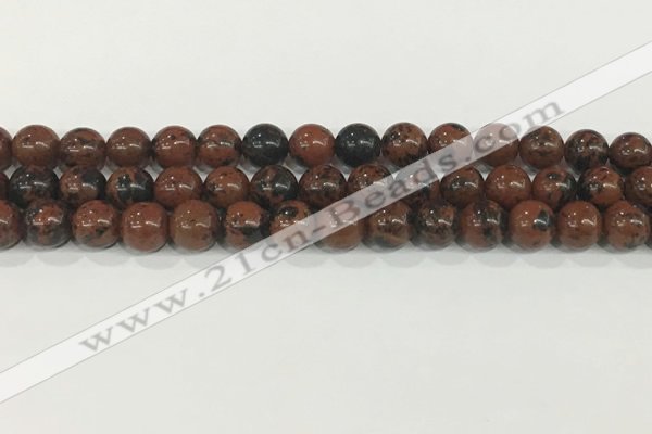 COB752 15.5 inches 8mm round mahogany obsidian beads wholesale