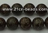 COB803 15.5 inches 10mm round red snowflake obsidian beads