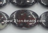 COJ03 15.5 inches 22*30mm oval blood jasper gemstone beads