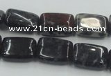 COJ05 15.5 inches 13*18mm rectangle blood jasper gemstone beads