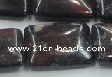 COJ06 15.5 inches 22*30mm rectangle blood jasper gemstone beads