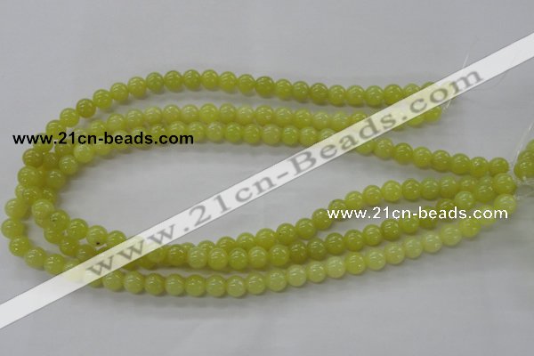 COJ103 15.5 inches 8mm round olive jade beads wholesale