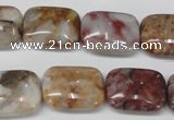 COJ224 15.5 inches 15*20mm rectangle blood stone beads wholesale