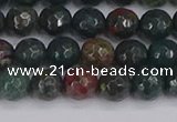 COJ311 15.5 inches 6mm faceted round Indian bloodstone beads