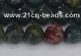 COJ312 15.5 inches 8mm faceted round Indian bloodstone beads