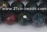 COJ314 15.5 inches 12mm faceted round Indian bloodstone beads