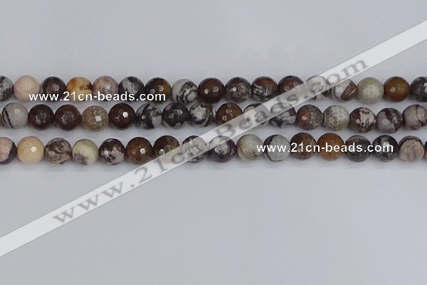 COJ363 15.5 inches 10mm faceted round outback jasper beads