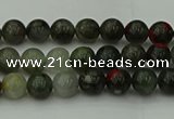 COJ450 15.5 inches 4mm round blood jasper beads wholesale