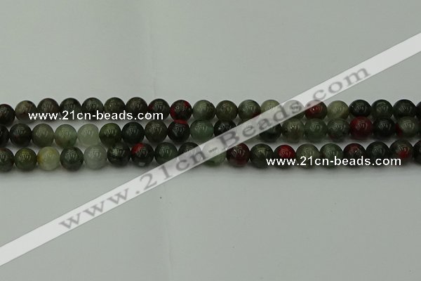 COJ452 15.5 inches 8mm round blood jasper beads wholesale