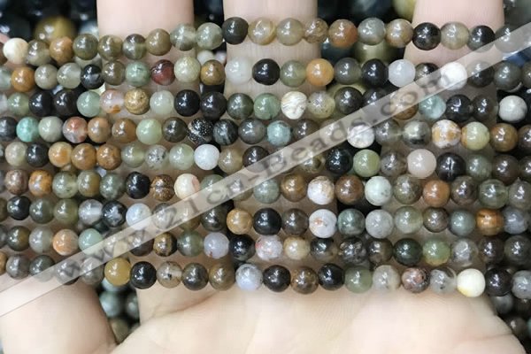 COJ490 15.5 inches 4mm round ocean jade beads wholesale