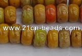 COJ612 15.5 inches 5*8mm rondelle orpiment jasper beads