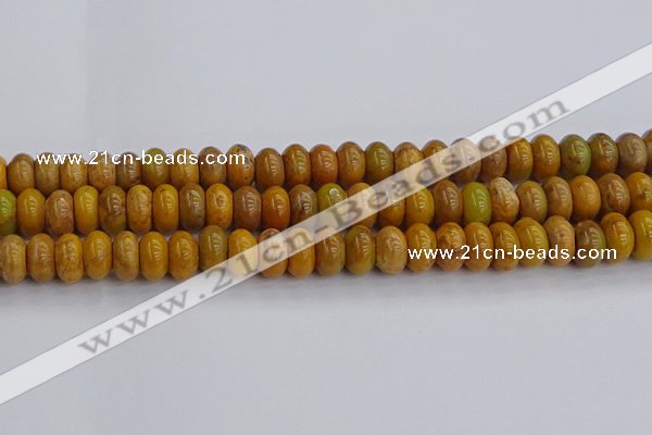 COJ613 15.5 inches 6*10mm rondelle orpiment jasper beads