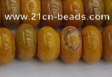 COJ614 15.5 inches 6*12mm rondelle orpiment jasper beads