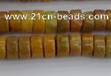 COJ620 15.5 inches 3*6mm heishi orpiment jasper beads