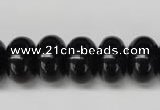 CON24 15.5 inches 10*16mm rondelle black onyx gemstone beads