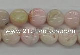 COP07 15.5 inches 13mm flat round natural pink opal beads wholesale