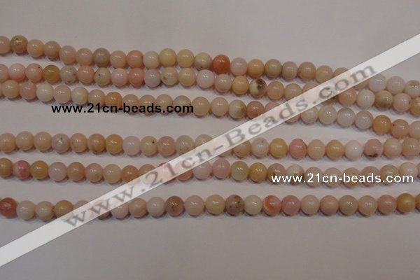 COP1002 15.5 inches 6mm round natural pink opal gemstone beads