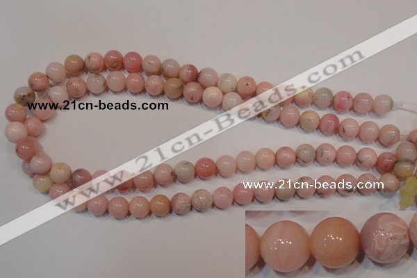 COP1004 15.5 inches 10mm round natural pink opal gemstone beads