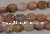 COP1021 15.5 inches 8*10mm oval natural pink opal gemstone beads