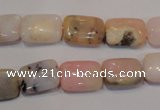 COP1032 15.5 inches 10*14mm rectangle natural pink opal gemstone beads