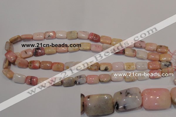 COP1032 15.5 inches 10*14mm rectangle natural pink opal gemstone beads