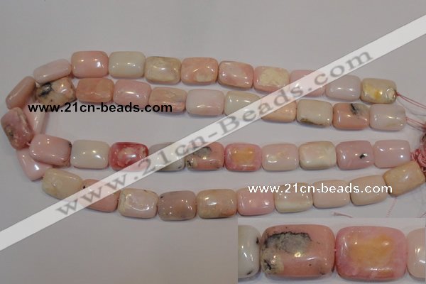 COP1034 15.5 inches 13*18mm rectangle natural pink opal gemstone beads