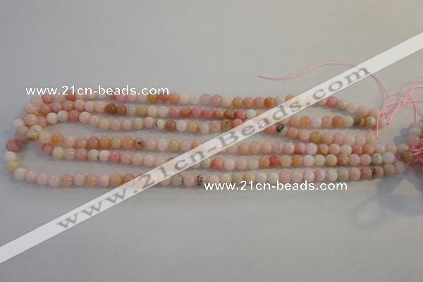 COP1060 15.5 inches 6mm round natural pink opal gemstone beads