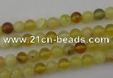 COP1200 15.5 inches 4mm round yellow opal gemstone beads