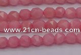 COP1221 15.5 inches 6mm faceted nuggets Chinese pink opal beads