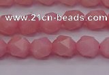 COP1222 15.5 inches 8mm faceted nuggets Chinese pink opal beads