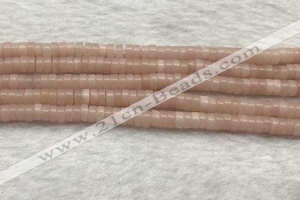 COP1232 15.5 inches 2*4mm heishi Chinese pink opal beads