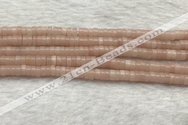 COP1232 15.5 inches 2*4mm heishi Chinese pink opal beads