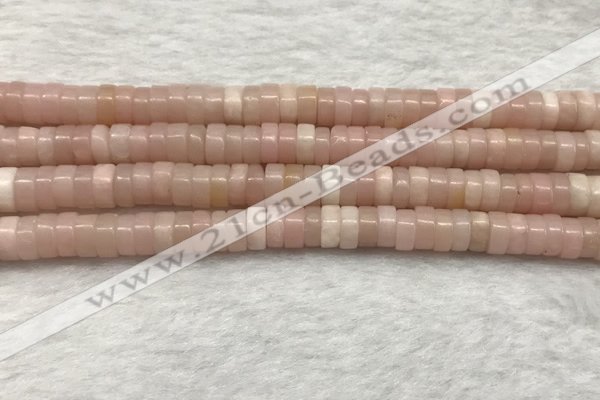 COP1233 15.5 inches 3*6mm heishi Chinese pink opal beads