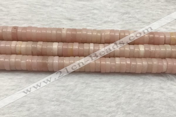 COP1234 15.5 inches 3*8mm heishi Chinese pink opal beads