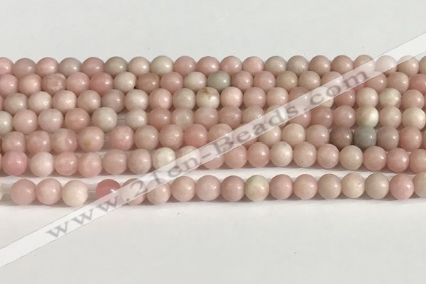 COP1241 15.5 inches 6mm round Chinese pink opal beads