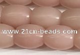 COP1245 15.5 inches 8*10mm rice Chinese pink opal beads