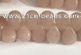 COP1246 15.5 inches 5*7mm flat teardrop Chinese pink opal beads