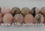 COP1254 15.5 inches 12mm round natural pink opal gemstone beads