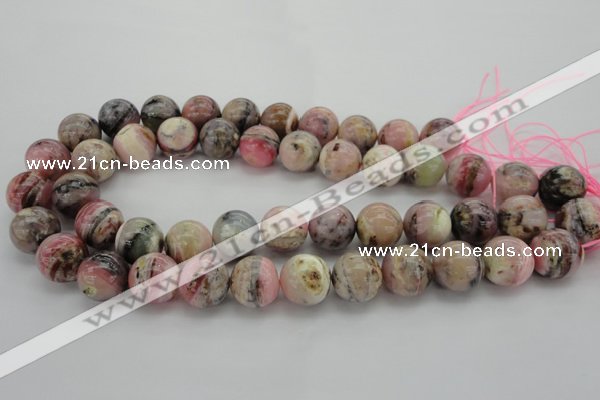 COP1256 15.5 inches 16mm round natural pink opal gemstone beads