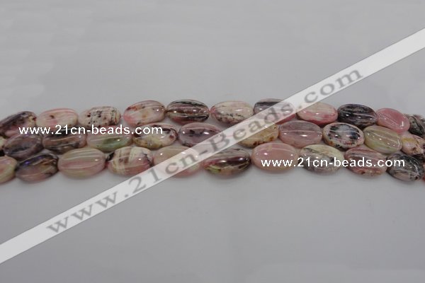 COP1273 15.5 inches 10*14mm oval natural pink opal gemstone beads