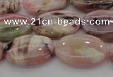 COP1274 15.5 inches 12*16mm oval natural pink opal gemstone beads