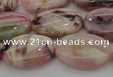 COP1275 15.5 inches 13*18mm oval natural pink opal gemstone beads