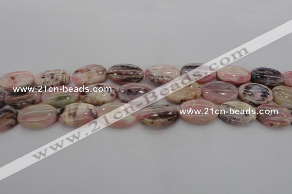 COP1276 15.5 inches 15*20mm oval natural pink opal gemstone beads