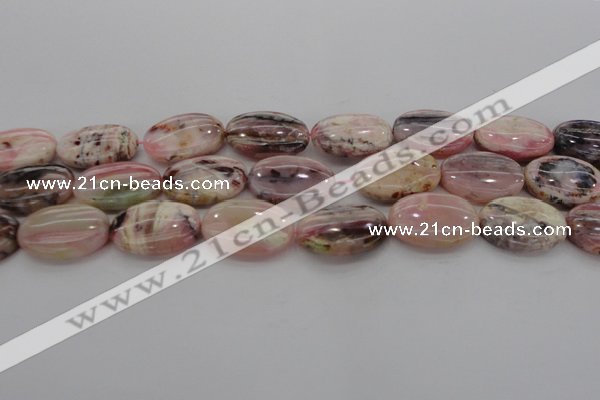 COP1278 15.5 inches 20*30mm oval natural pink opal gemstone beads